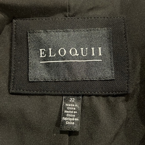 Eloquii women’s black two button blazer size 22 NWT - Picture 5 of 9